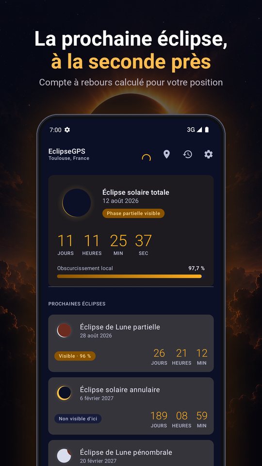 Accueil : compte à rebours de la prochaine éclipse
