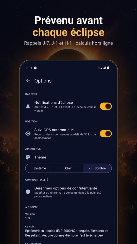 Réglages des rappels