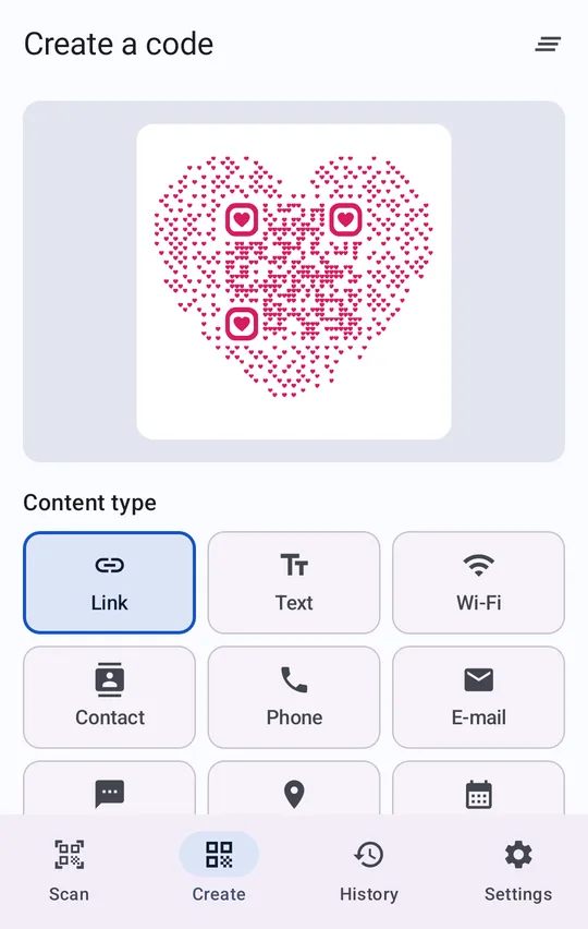 Creating a heart-shaped QR code