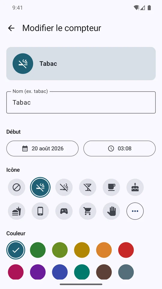Modification d’un compteur
